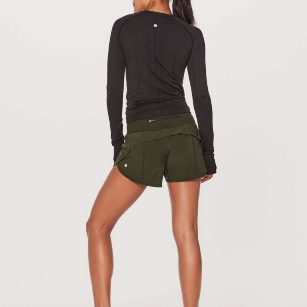 Lululemon Speed Up Lined Shorts Olive Green